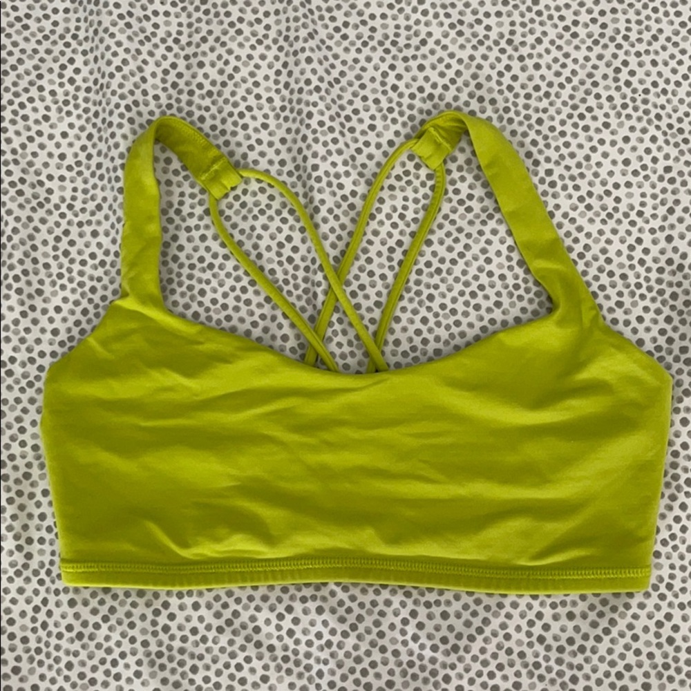 Lululemon Sports Bra Free to Be 8 Neon